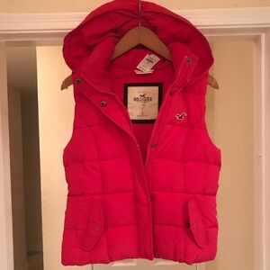 Hollister women pink vest brand NWT L